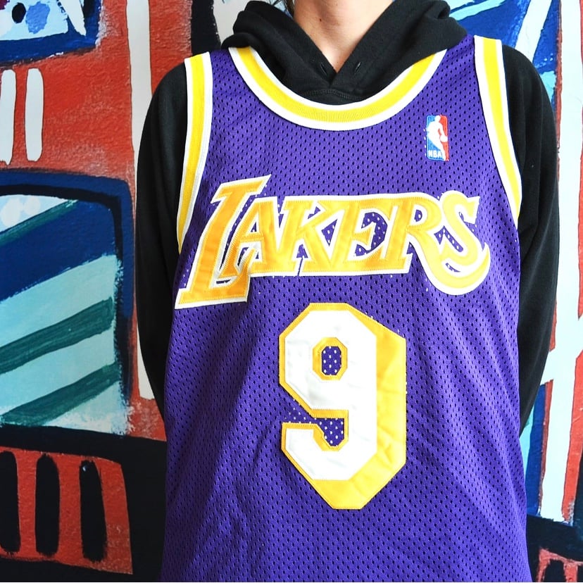 Vintage 1995 Los Angeles Lakers Nick Van Exel Champion Authentic ...